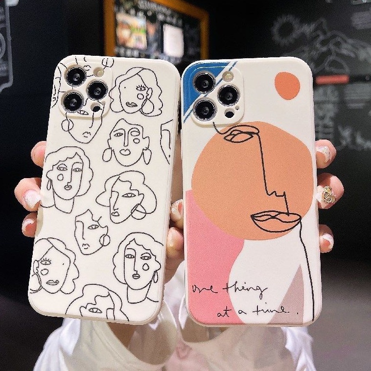 [NEW - CUCI GUDANG] Casing Softcase Face Abstrak Case OPPO A5s A7 A15 A15s A35 Soft Case Estetik Sof