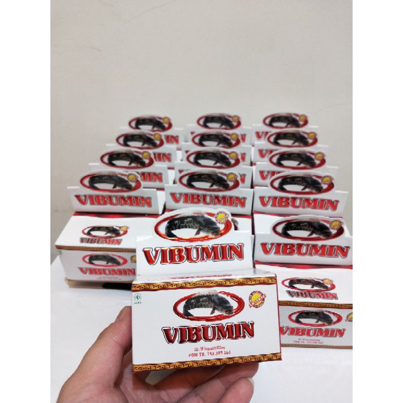 Vibumin Ekstrak Ikan Kutuk/Gabus 500mg. Penambah imun tubuh.