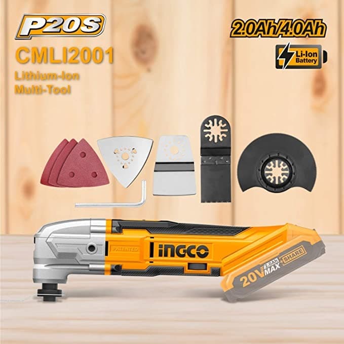 MESIN OSKILASI / MESIN MULTI OSCILATING CORDLESS 20V INGCO CMLI2001