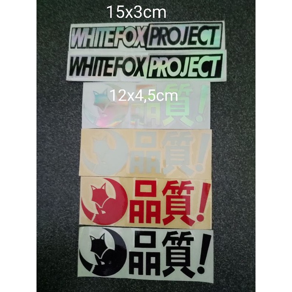

STICKER CUTTING HOLOGRAM WHITEFOX PROJECT KUALITAS TERBAIK