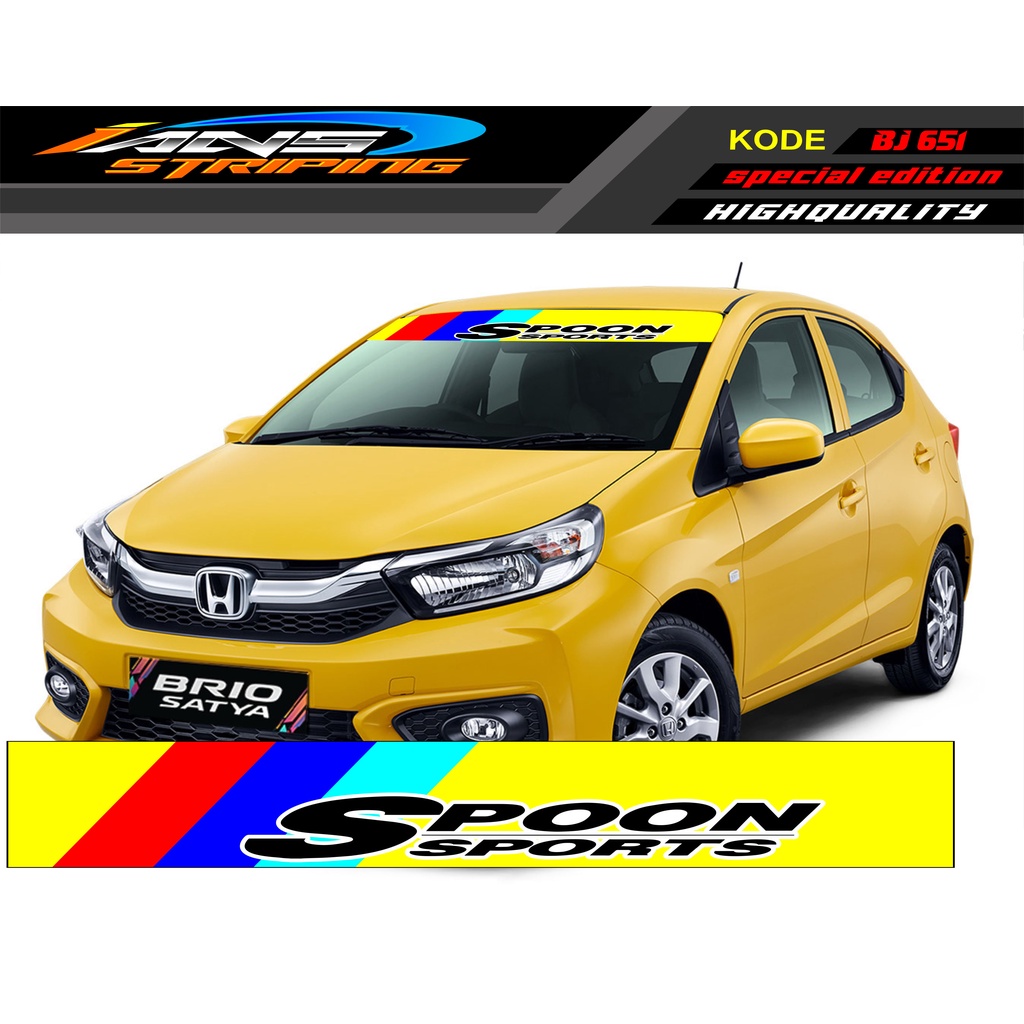 STICKER KACA DEPAN MOBIL JAZZ / BRIO / AGYA / AYLA / YARIS / MOBILIO / SEDAN BJ651