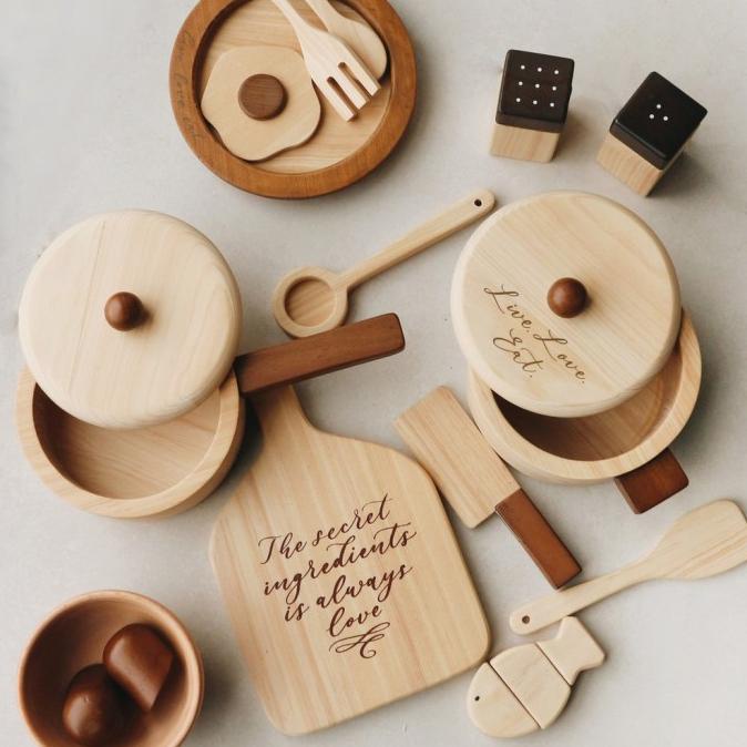 Cooking Set Kitchen Collections Mainan Kayu Wooden Toys