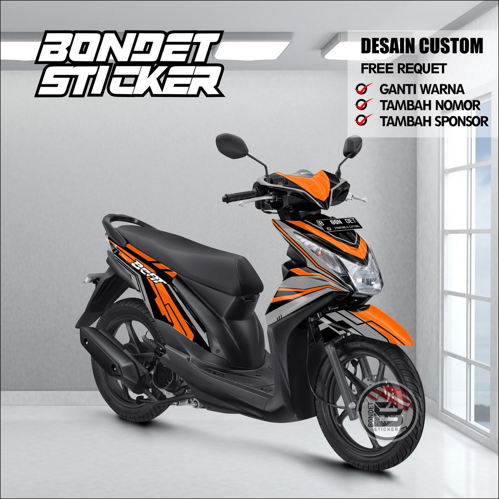STIKER MOTOR - DECAL MOTOR HONDA BEAT FI INJEKSI 2012/2013/2014