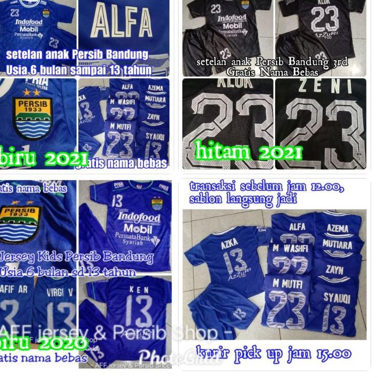 ➤ Jersey Persib Bandung Setelan Anak Liga 1 2021 2022 Gratis Nama Bebas .....