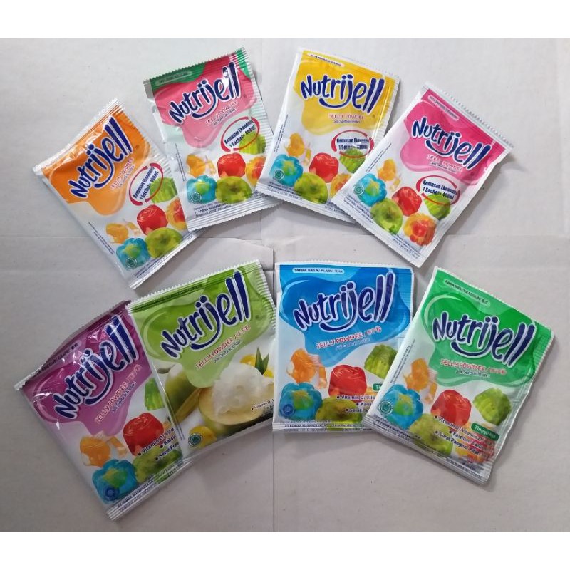 

Nutrijel bubuk jelly rasa buah berat 15g