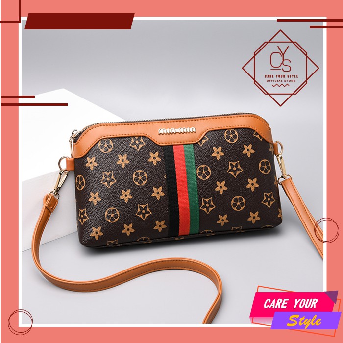 CYS Tas Selempang Wanita Sling Bag Mini Clutch Import Motif Elegant Casual Cewek Kekinian T152