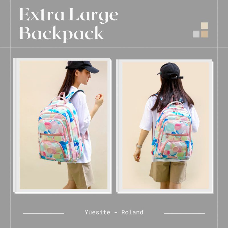 TAS RANSEL WANITA YUESITE ROLAND BESAR BACKPACK EXTRA LARGE CYUTEBAGS