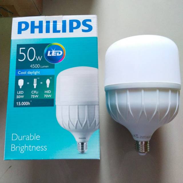 Lampu LED PHILIPS T-FORCE E27 30 40 50 WATT coolday light