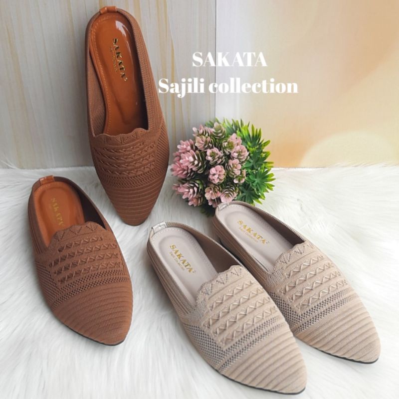 SEPATU FLAT WANITA RAJUT IMPORT
