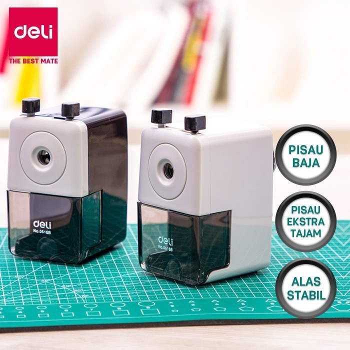 

Deli E0616B Rautan Pensil Meja - Rotary Pencil Sharpener