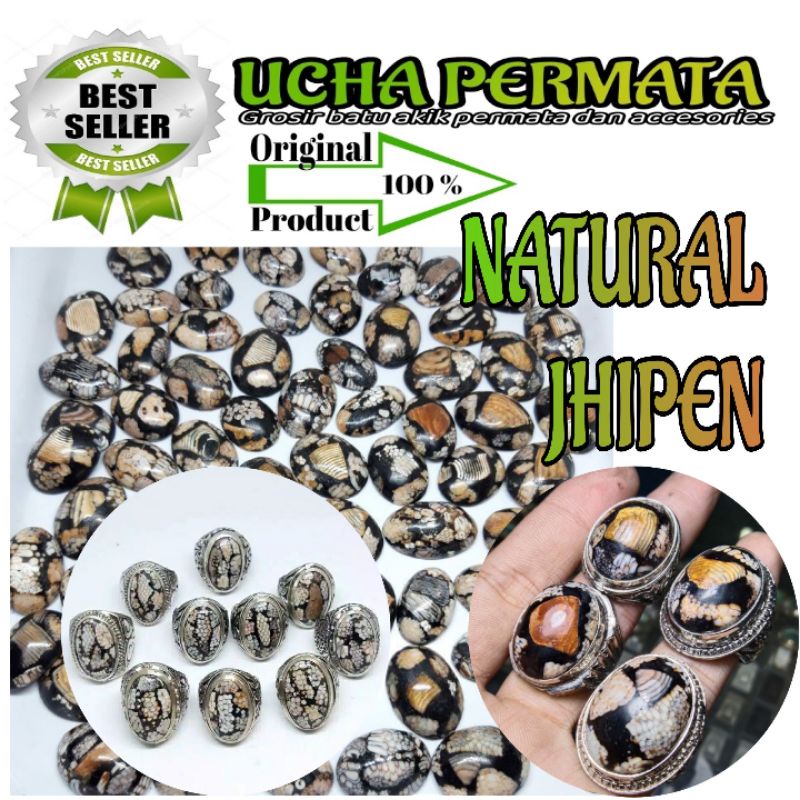 Batu cincin natural jhipen / jipen sisik ular piton murah mumbul