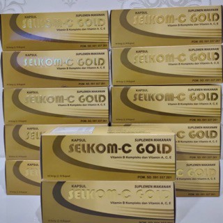 Selkom-C GOLD Vitamin B Kompleks A C E Multivitamin Suplemen