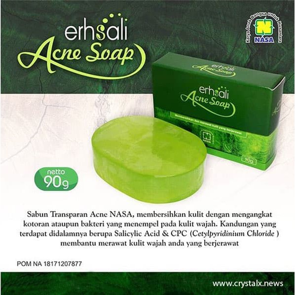 PROMO Sabun Wajah Anti Jerawat Pria Wanita / Anti Acne Soap Sabun Transparan / Sabun Pembersih Jerawat / Sabun Anti Jerawat / Erhsali Anti Acne Soap Nasa / Ershali Anti Acne Soap / Erhasali Anti Acne / Erhsali Anti Acne Soap Sabun Transparan Anti Jerawat