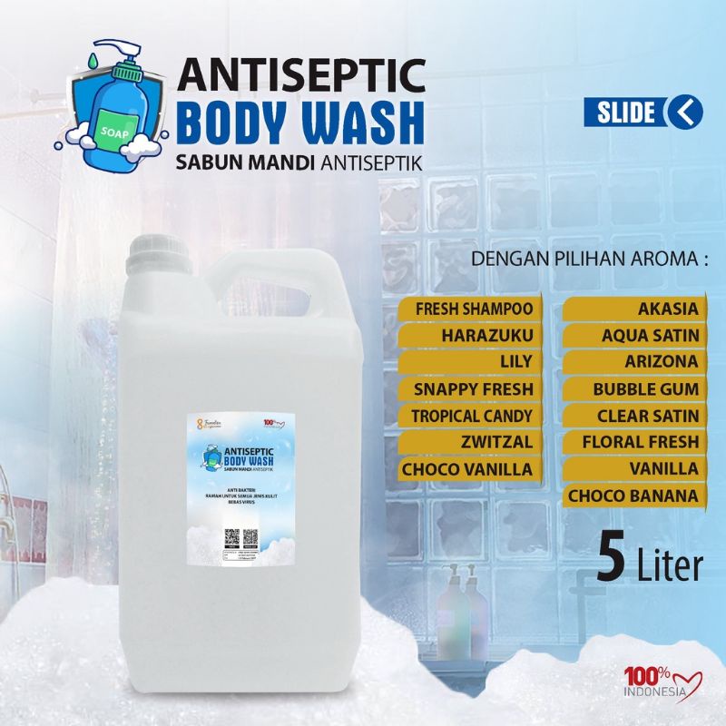 BODYWASH antiseptic aneka aroma wangi segar kemasan jurigen 5 liter