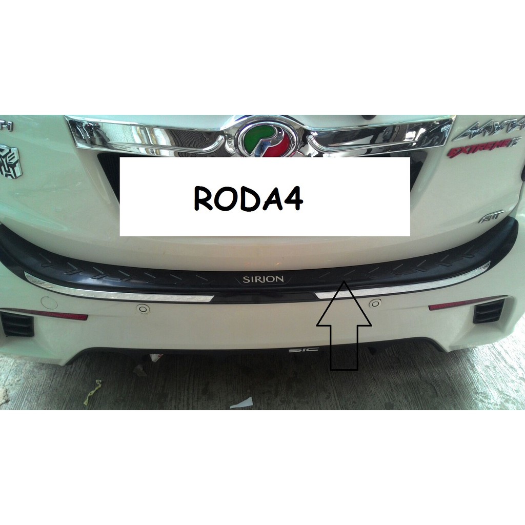 Back Door Sill Plate  / Sillplate Belakang Daihatsu Sirion With List Chrome Exclusive