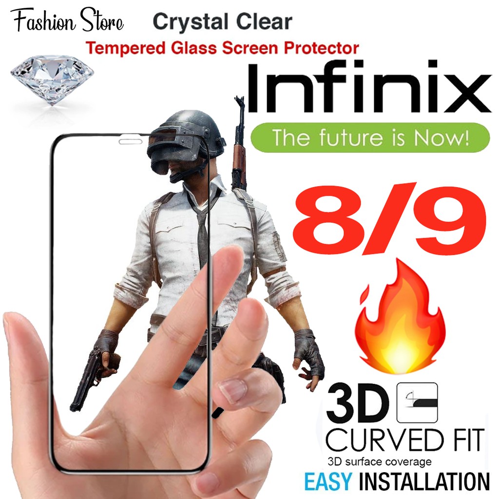 INFINIX TEMPERED GLASS 5D/6D/9D HOT 8 / HOT 9