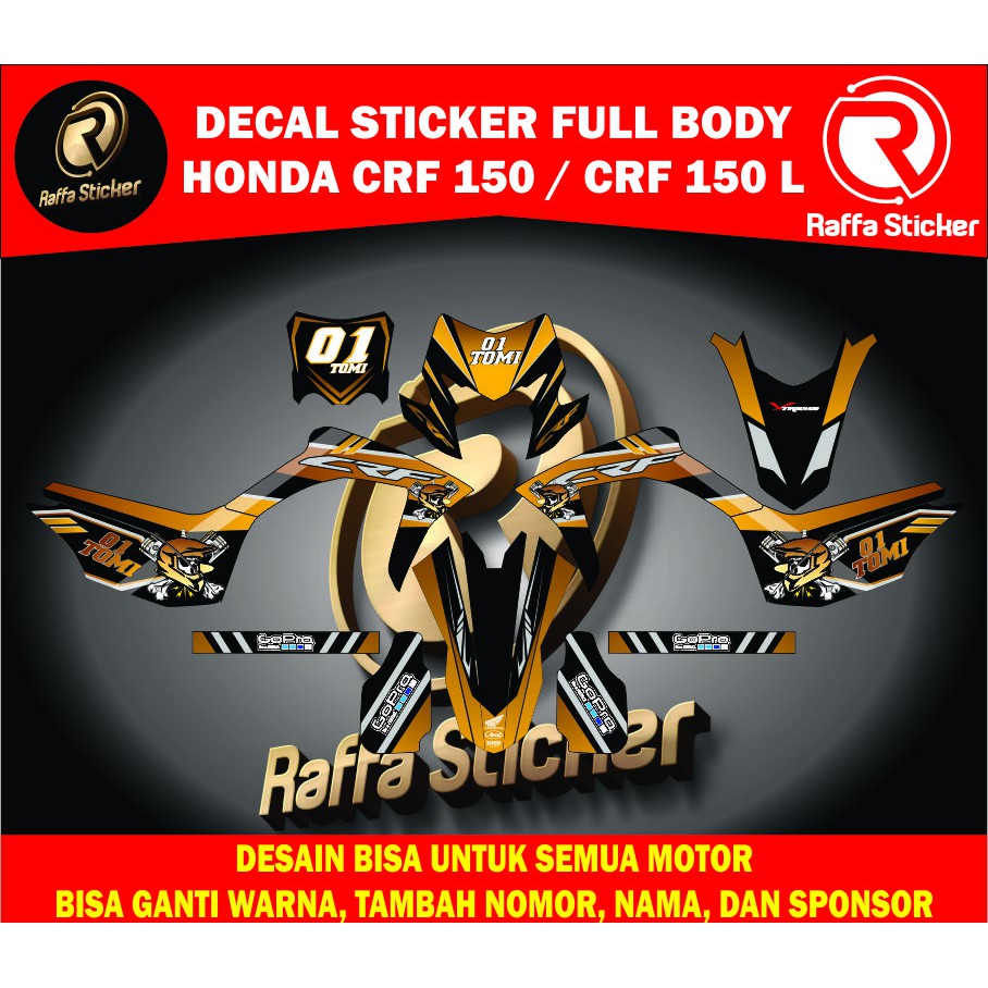 dekal crf stiker motor crf stiker crf 150 l decal motor crf stiker motor crf 150