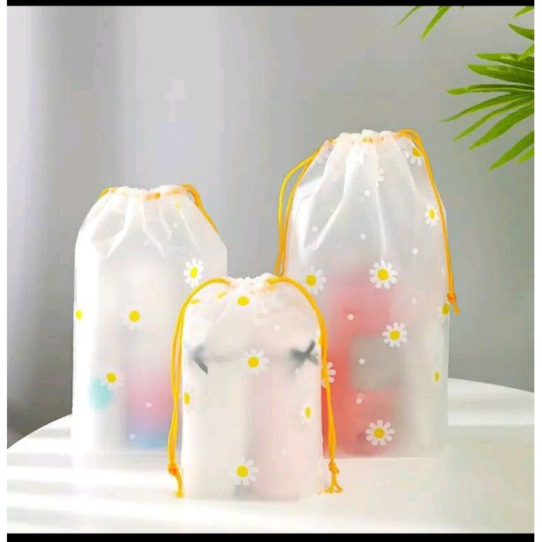 Pouch Transparan Serut / Tas Serbaguna