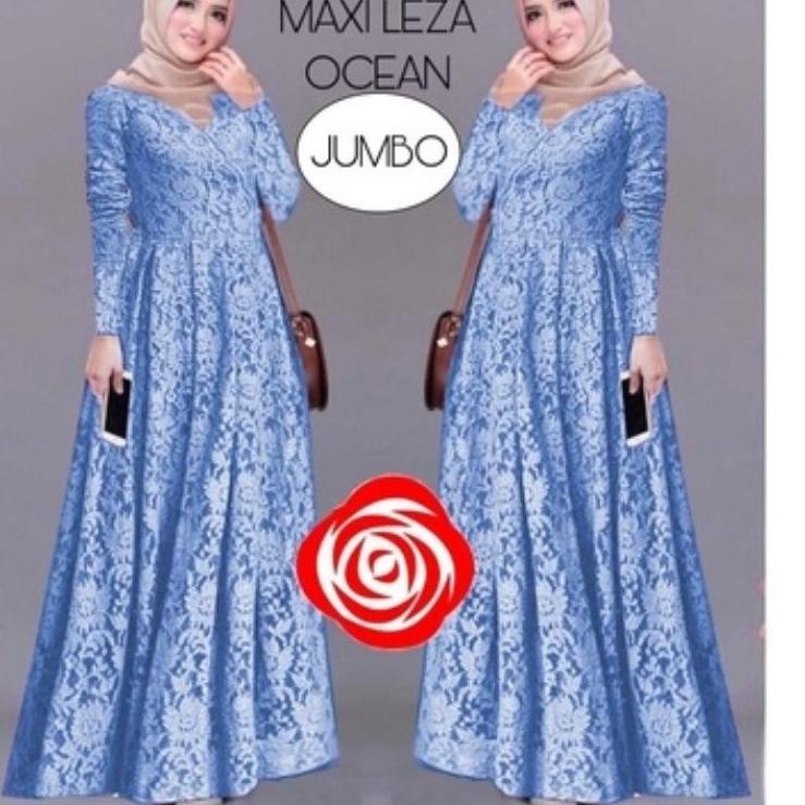 ✼ ✔ MAXI LEZA GAMIS BROKAT SIZE L XL XXL 3XL / MAXI JUMBO / MAXI SUPERJUMBO ◌