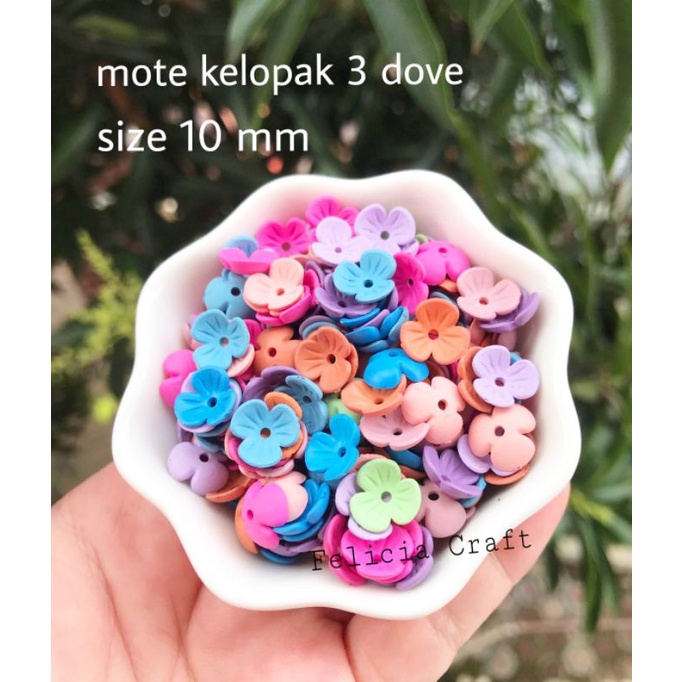 10gr. Manik kelopak 3 dove 10mm