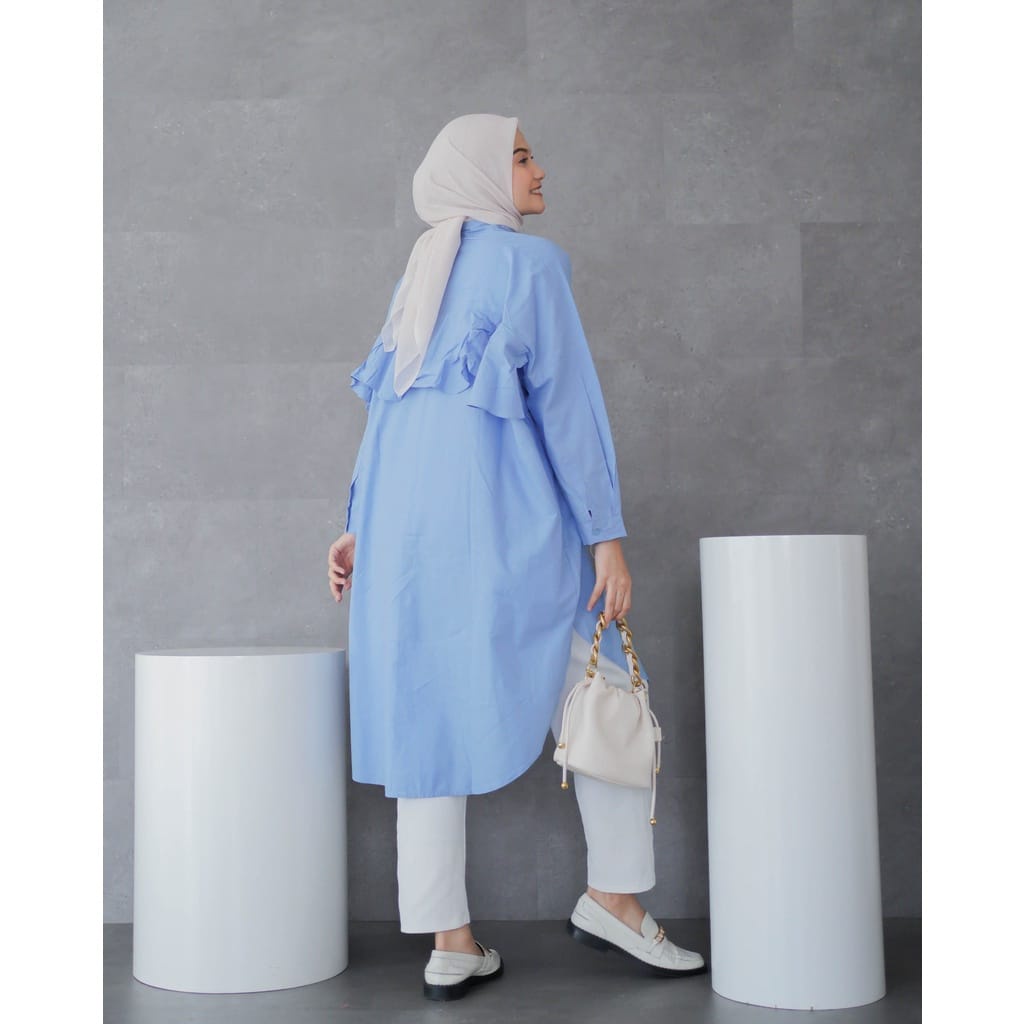 Tq88indonesia Fashion Baju Muslimah Polos / Hita / Layna Tunik RAYON DIAMOND / Gelinda Puff Back  / Tunic Busui / Ootd