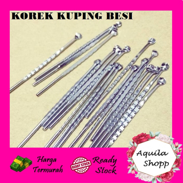 KOREK KUPING BESI KECIL / ALAT PEMBERSIH TELINGA / KOREK KUPING BESI CHROOM