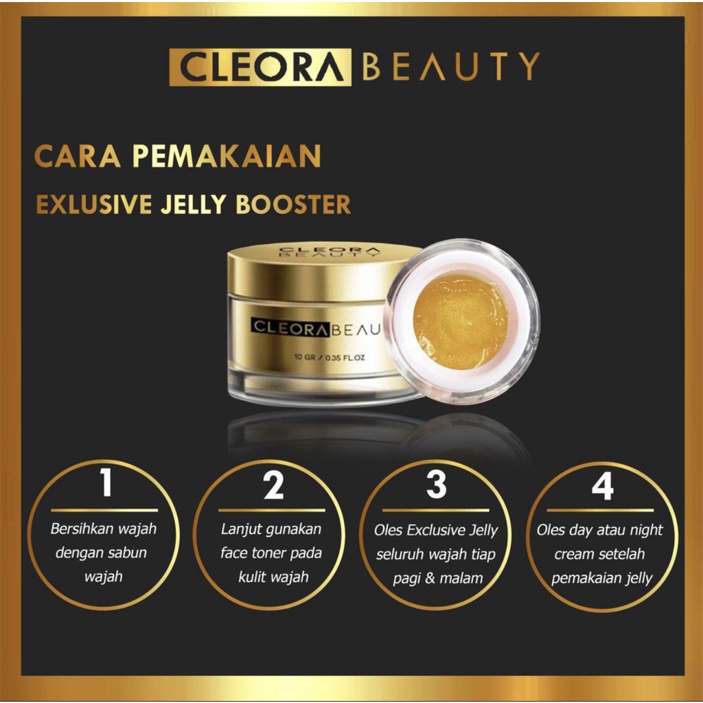 Cleora Beauty Exclusive Jelly Booster Original 30g 10g | Pemutih Wajah Anti Aging