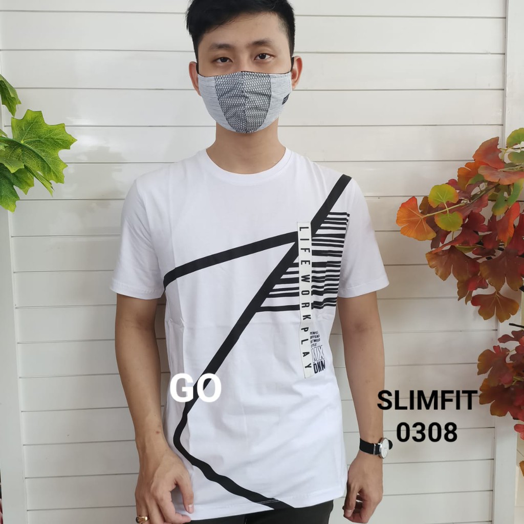 gof MAXMILLIAN KAOS B (Slimfit) Pakaian Pria Atasan Kaos Oblong Santai Original Lengan Pendek