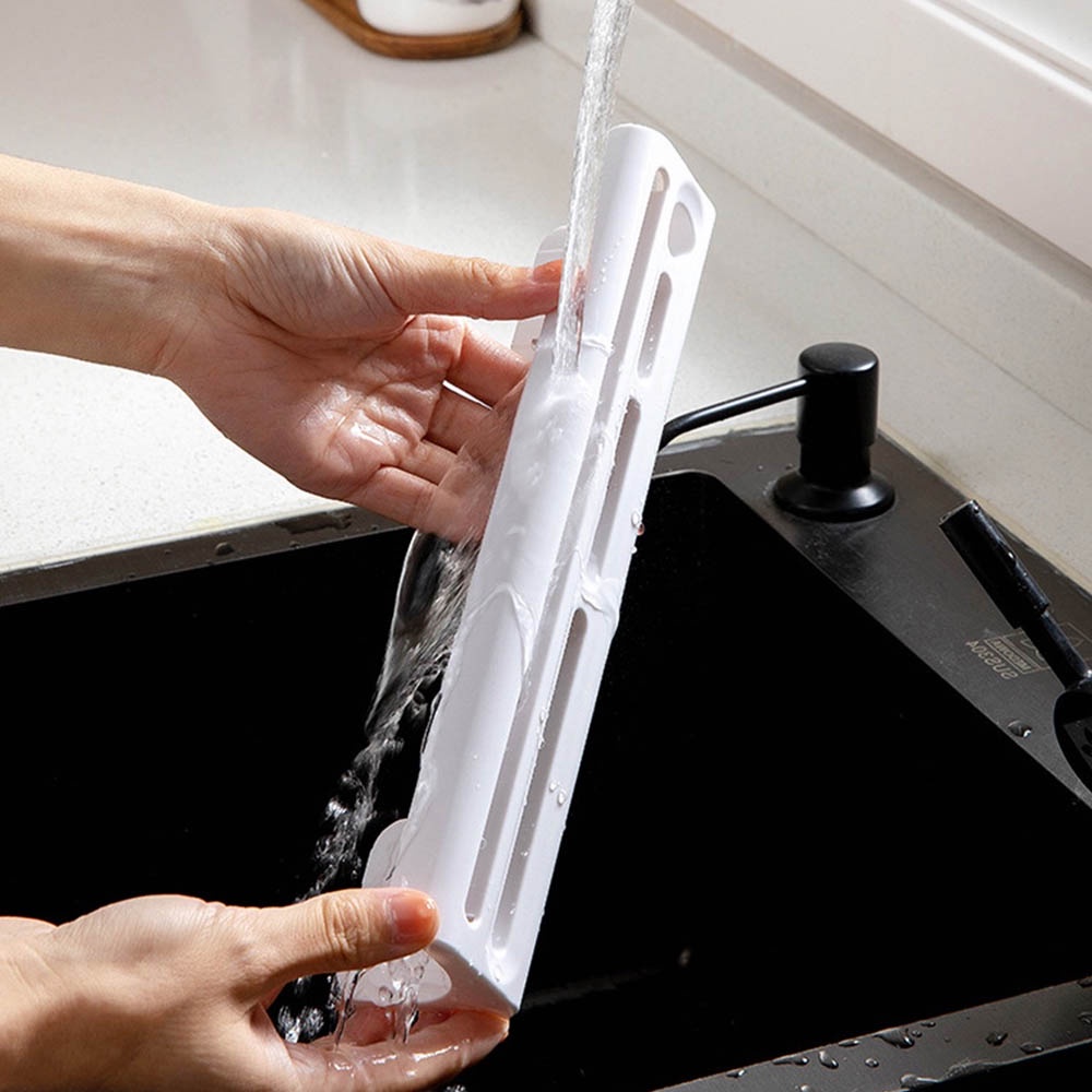 Rak Pisau Gaantung RPP003 dilengkapi 6 Hook - rak dapur pisau, gunting, spatula, centong system tempel kuat