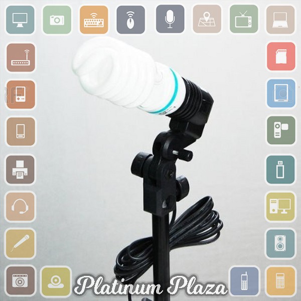 Lamp Holder Single Socket E27 dengan Dudukan Payung - Black`8OV9E1-