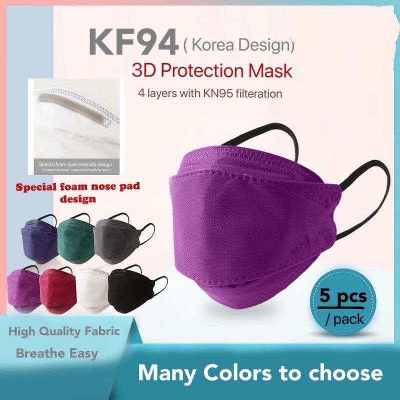 KF94 Korea design (Evo Style) High Quality, extra bantalan busa hidung nyaman