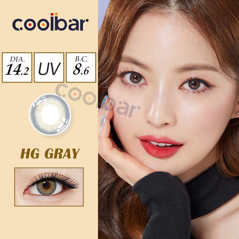 COOLBAR 1 Sepasang lensa kontak berwarna Diameter 14.2 MM sisse lens BROWN/GREEN/VIOLET/BULE/PINK/GRAY Normal s/d