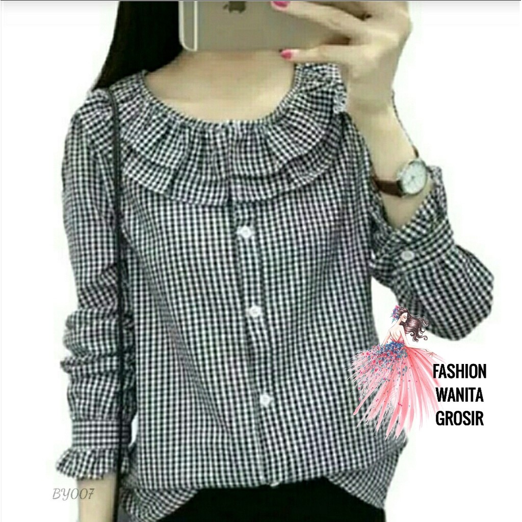 FWG - BLOUSE KOTAK / BLOUSE MISSIE / MISSIE TOP / BLUS / ATASAN WANITA / BAJU ATASAN WANITA BARU