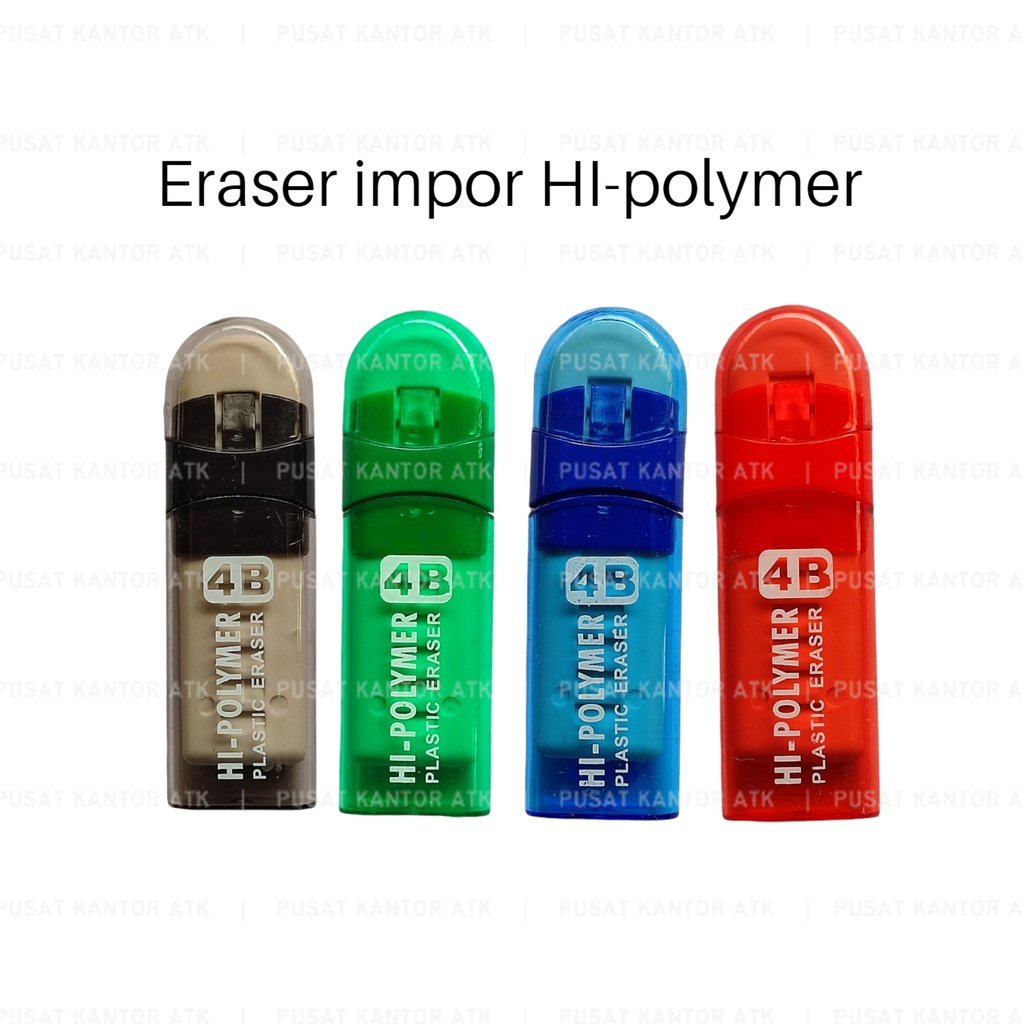 

Eraser / Penghapus Impor Plastic RENCAI HiPOLYMER 4B Gagang Plastik Jual Satuan
