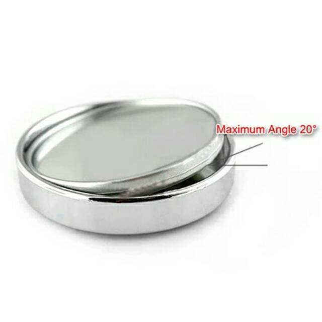 1Pc Kaca Spion Mobil Tambahan Blind Spot Mirror Wide Angle Putar 360° Murah Cermin Silver Chroom