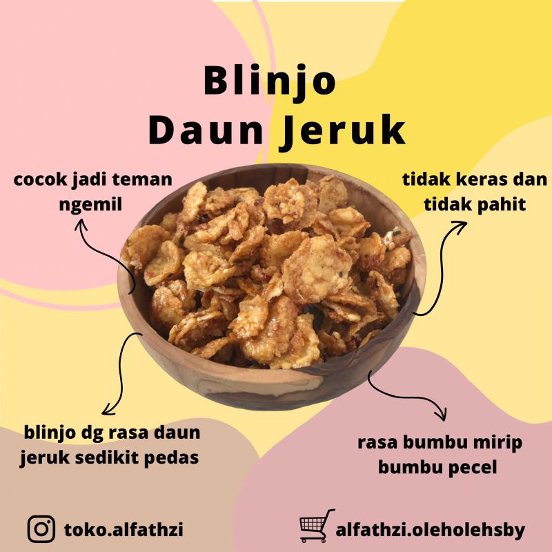 

✨Oleh-Oleh Surabaya✨ Mlinjo Pedas Manis Daun Jeruk 250gr