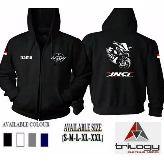 JAKET ZIPPER YAMAHA NMAX CLUB INDONESIA JNCI ~ BISA REQUEST NAMA