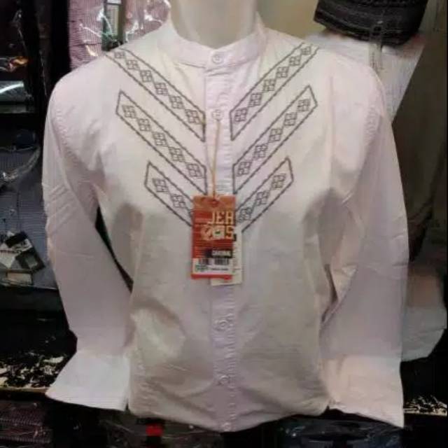 Kemeja Panjang Koko CARDINAL Original Casual  Putih L XL