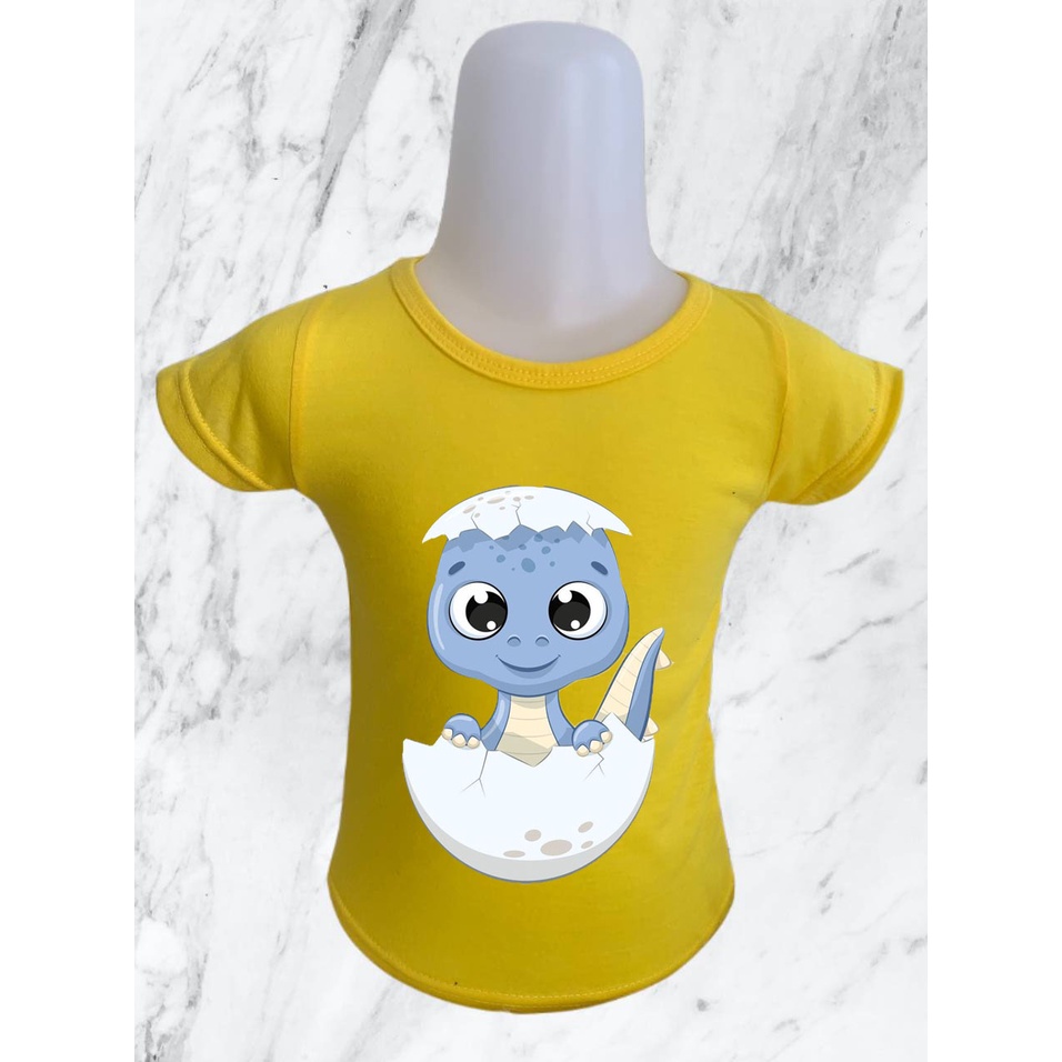 Kaos Anak Motif Dino on the egg / COD / Baju Atasan Anak Unisex Umur 1 - 6 Tahun | atasan anak laki laki baju anak cowok