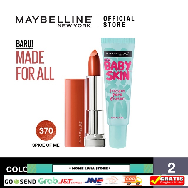 Maybelline Made for Me Color Sensational Liquid Matte Lipstick Spice and Baby Skin