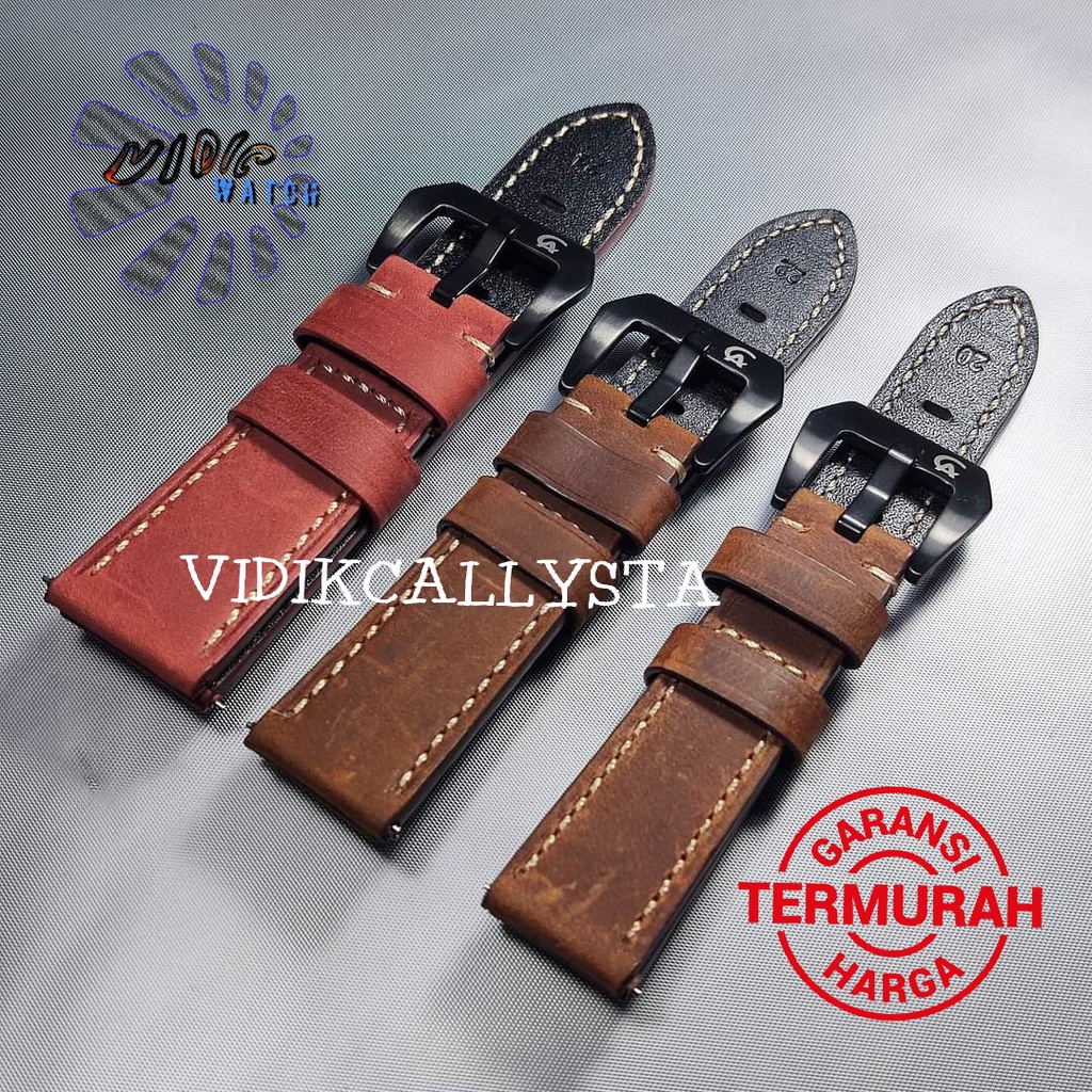 Strap Tali Jam Tangan Kulit AC QR QuickRelease 20mm 22mm 24mm ORI OEM Leather Strap