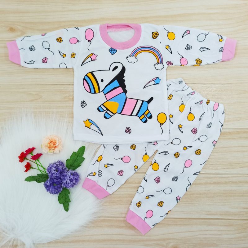 [Ss-8055] Pakaian Bayi 0-12bulan, Baju Tidur Bayi, Setelan Anak Lengan Panjang, Piyama Bayi