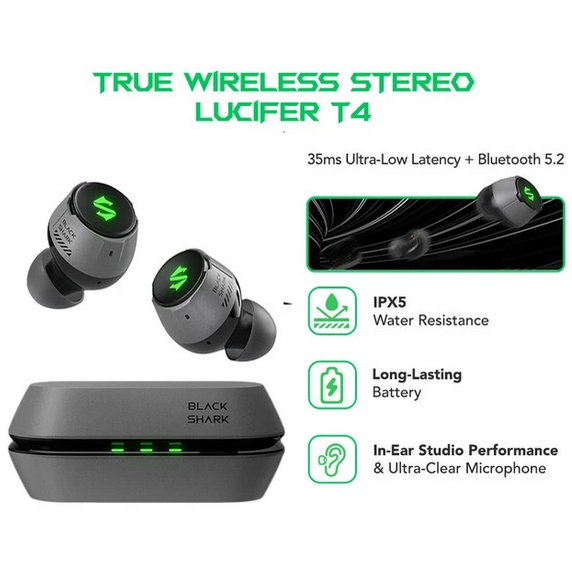 Black Shark Lucifer T1 / T2 / T4 / T6 / T7 / T10 / T21 JOYBUDS TWS Earphone Gaming