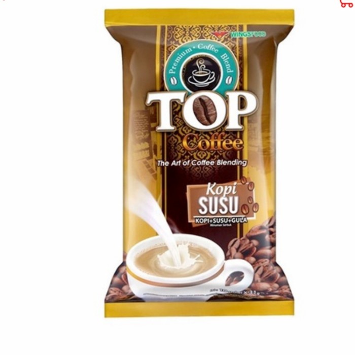 

minuman kopi top coffe susu 3 in 1 saset seduh 31gr (12pc)