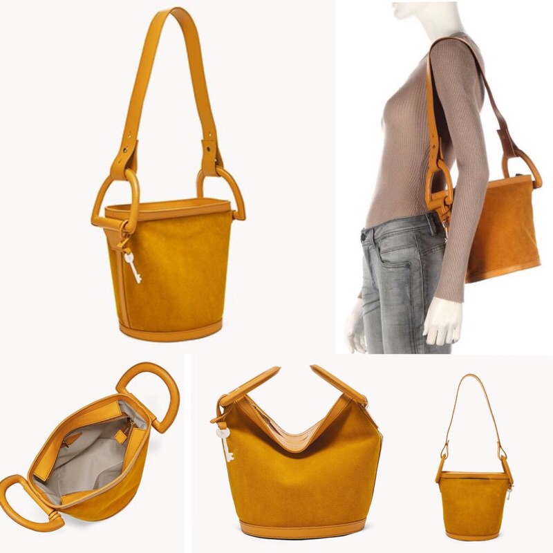 Tas jessa bucket fossill tas selempang jessa bucket golden yellow
