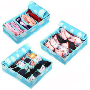 Underwear / Bra 3in1 Storage Box with Cover Set Box