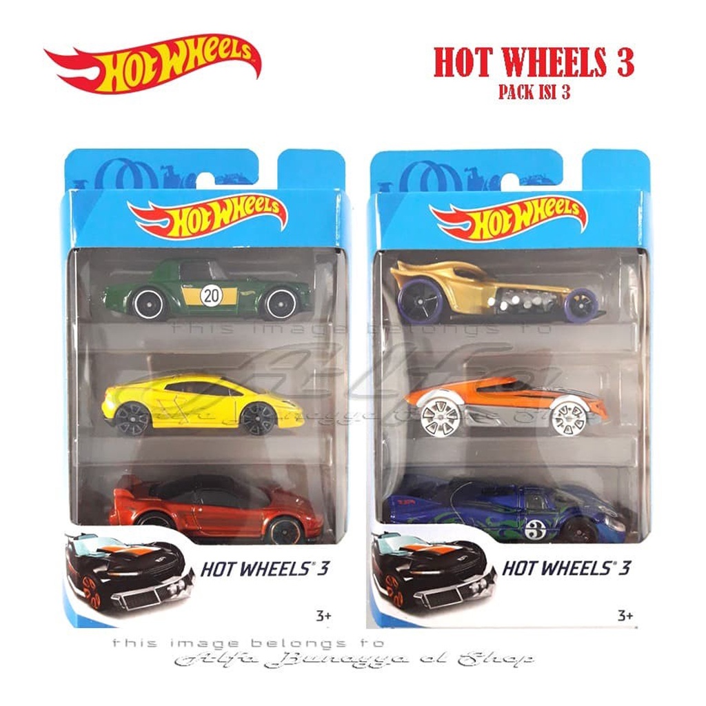 Hot Wheels 3 Cars Gift Pack - Pak Isi 3 - Mobil Random - Hotwheels Isi 3 Mobil