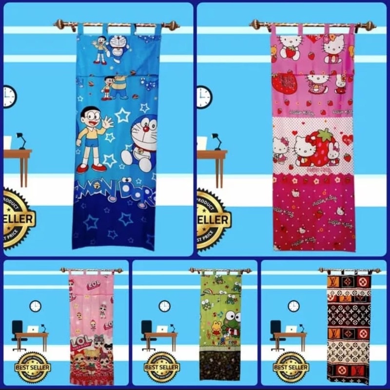 gorden pintu/jendela karakter hordeng karakter gorden minimalis