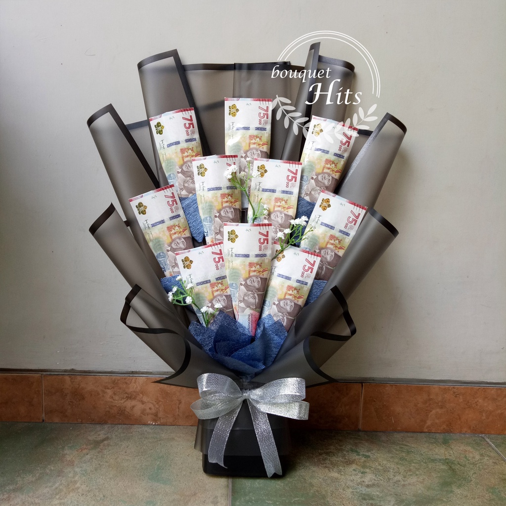 Buket Uang Asli 75 ribu / Money Bouquet / Buket Uang Lebaran