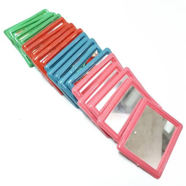 KACA KOTAK KECIL/ CERMIN KOTAK KECIL/ KACA SAKU MINI PER PCS WARNA RANDOM